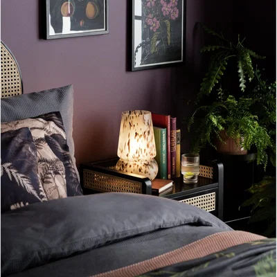 Habitat Habitat Rahnn Confetti Glass Table Lamp - Grey