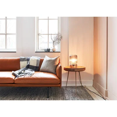 Heal's Heal's Holbeck Ribbed Glass Table Lamp Amber - Heal's UK Bedroom Furniture