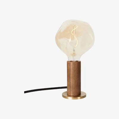 Heal's Tala Knuckle Table Lamp Oak with Voronoi I Bulb - Heal's UK Lighting