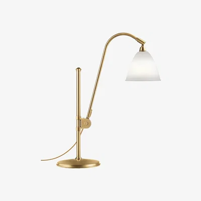 Heal's Gubi Bestlite BL1 Table Lamp Brass Base Grey Shade - Heal's UK Lighting