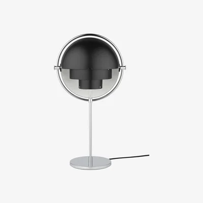 Heal's Gubi Multi Lite Table Lamp Chrome Black Shade - Heal's UK Lighting