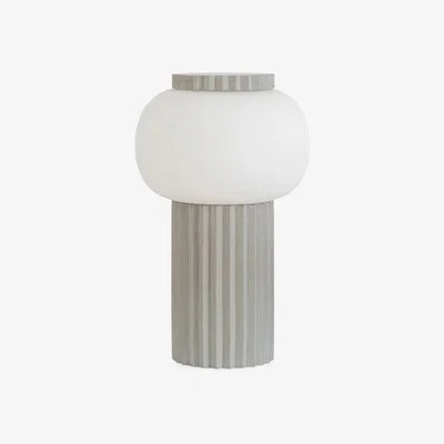 Heal's Heal's Doric Table Lamp Opal Glass Cover Concrete Base Large - Heal's UK Lighting
