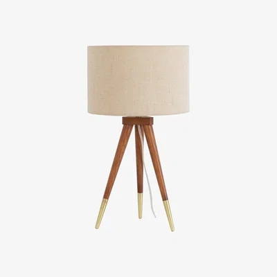 Heal's Heal's Hawkins Tripod Table Lamp Walnut - Heal's UK Lighting