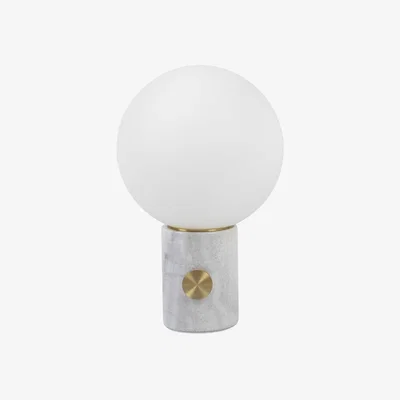 Heal's Heal's Column Table Lamp Green Marble - Heal's UK Lighting