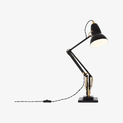 Heal's Anglepoise Original 1227 Desk Lamp Brass Ink Blue - Heal's UK Lighting