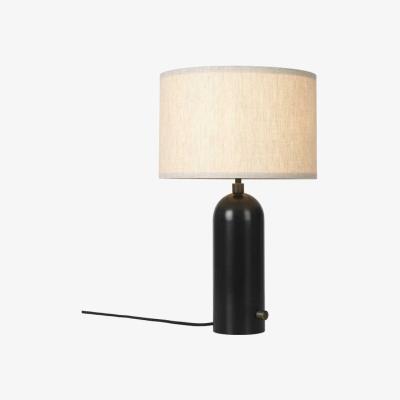 Heal's Gubi Gravity Table Lamp Small Blackened Steel Base Canvas Shade