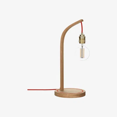 Heal's Heal's Mooring Table Lamp Oak Red Flex - Heal's UK Lighting