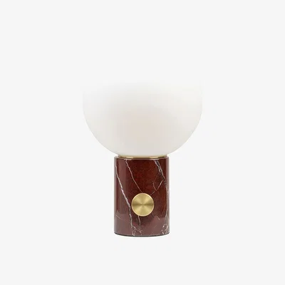 Heal's Heal's Column Table Lamp Red Marble - Heal's UK Lighting
