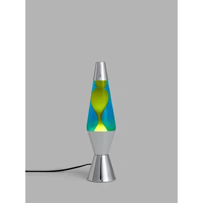 John Lewis Lava® lamp Chrome Table Lamp, Blue/Green