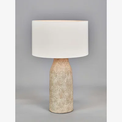 John Lewis Pacific Lifestyle Palawan Stoneware Table Lamp, Matte Grey