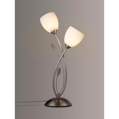 John Lewis John Lewis & Partners Amara Touch On/Off Table Lamp, Satin Nickel