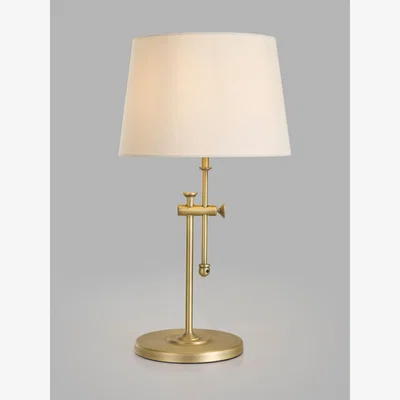 John Lewis John Lewis Classic Tall Table Lamp, Matte Antique Brass