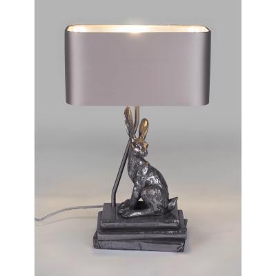John Lewis David Hunt Hare Table Lamp, Pewter