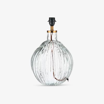 John Lewis Nkuku Varanisi Wide Glass Lamp Base, Clear