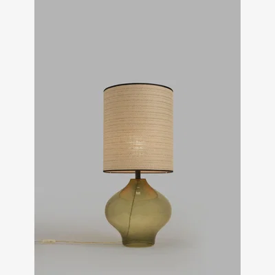 John Lewis John Lewis Emma Glass Table Lamp, Verde
