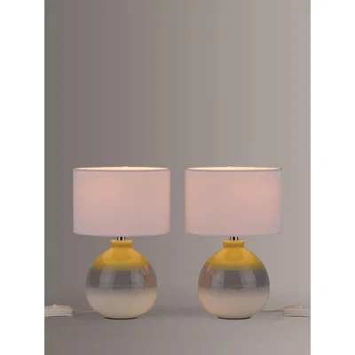 John Lewis John Lewis & Partners Martha Ceramic Table Lamps, Set of 2