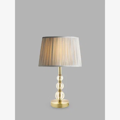 John Lewis Laura Ashley Selby Amber Glass Table Lamp, Brass
