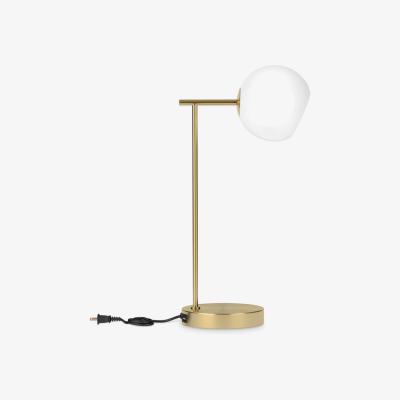 John Lewis west elm Staggered Glass Table Lamp, Brass