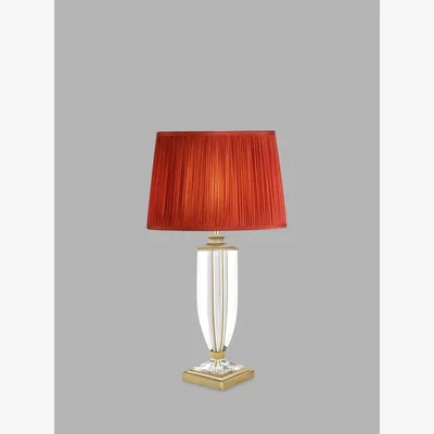 John Lewis Laura Ashley Carson Grande Crystal Table Lamp, Antique Brass
