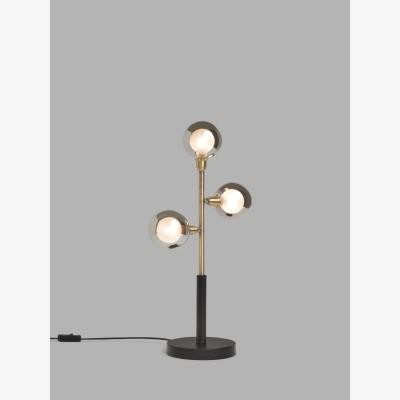 John Lewis John Lewis Huxley 3 Globe Complete Table Lamp, Black