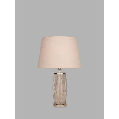 John Lewis Laura Ashley Beckworth Petite Table Lamp, Polished Nickel