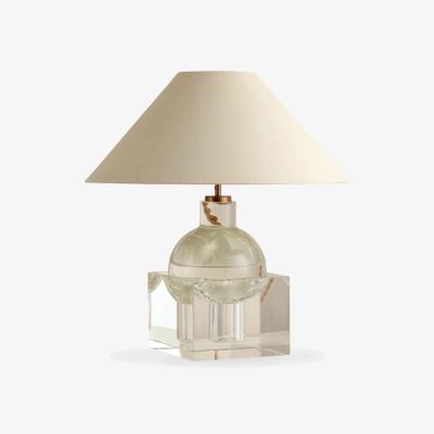 John Lewis Lights & Lamps x Elle Decoration Edition 1.4 & Edition 1.10 Table Lamp, Clear/Cream