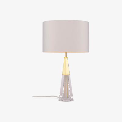 John Lewis John Lewis & Partners Shard Crystal Touch Table Lamp, Clear/Gold