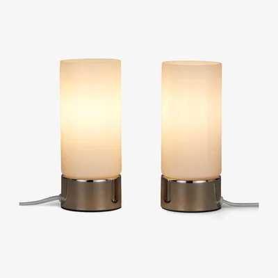John Lewis ANYDAY John Lewis & Partners Cara Glass Touch Lamps, Set of 2