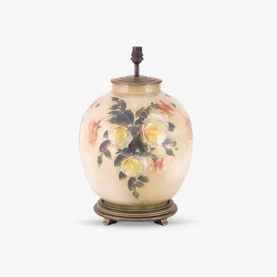 John Lewis Jenny Worrall Classic Rose Glass Lamp Base, Large, Natural, H41.5cm