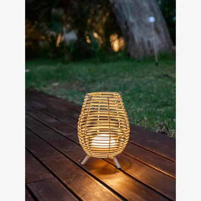 John Lewis Newgarden Bossa 30 Wireless Outdoor Table Lamp, Natural