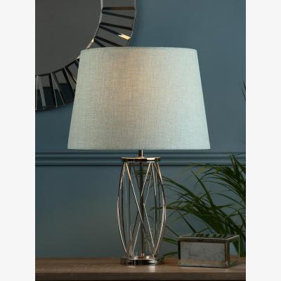 John Lewis Laura Ashley Beckworth Table Lamp, Nickel