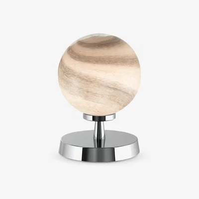 John Lewis Där Esben Planet Touch Table Lamp, Polished Chrome