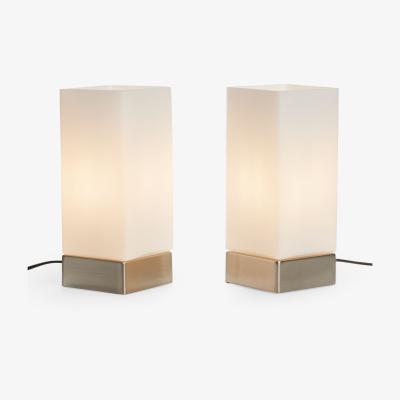 John Lewis John Lewis & Partners Mitch Touch Lamps, Silver, Set of 2