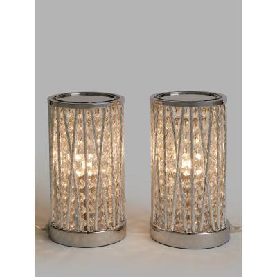 John Lewis John Lewis & Partners Emilia Crystal Touch Table Lamps, Set of 2