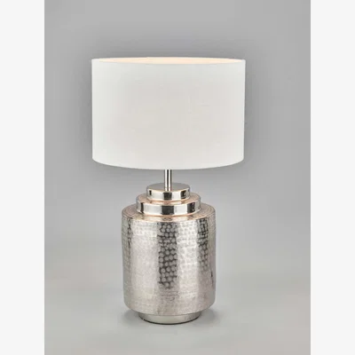 John Lewis Pacific Lifestyle Zuri Silver Table Lamp, Metallic Silver