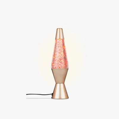 John Lewis Lava® lamp Table Lamp, Rose Gold / Glitter