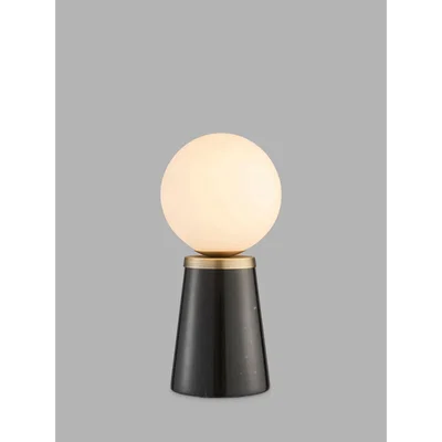 John Lewis Bay Lighting Hettie Marble Table Lamp, Black