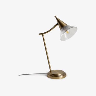 John Lewis John Lewis & Partners Trumpet Touch Desk Lamp, Antique Brass