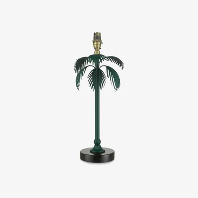 John Lewis John Lewis & Partners + Matthew Williamson Palm Metal/Marble Lamp Base, Green, H43.5cm
