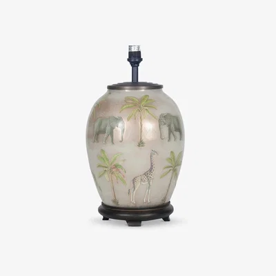 John Lewis Jenny Worrall Safari Glass Lamp Base, Medium, Green, H34.5cm