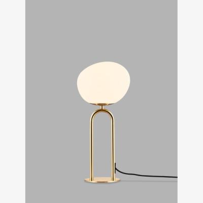 John Lewis Nordlux Shapes Table Lamp, Brass/White