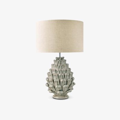 John Lewis Laura Ashley Olwen Ceramic Table Lamp, Green/Grey