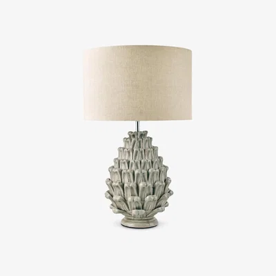 John Lewis Laura Ashley Olwen Ceramic Table Lamp, Green/Grey