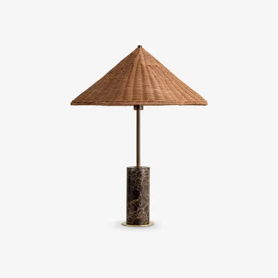 John Lewis Lights & Lamps Ardini Marble Table Lamp, Brown