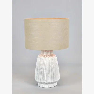 John Lewis Pacific Lifestyle Kythira Stoneware Table Lamp, White