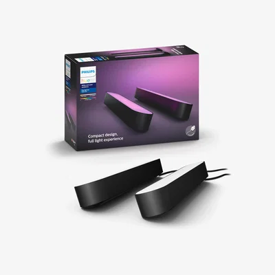 John Lewis Philips Hue White and Colour Ambiance Play Wireless Lighting Adjustable Colour Changing Light Bar, Pack of 2