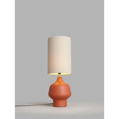 John Lewis John Lewis & Partners Shallot Ceramic Table Lamp, Vermillion
