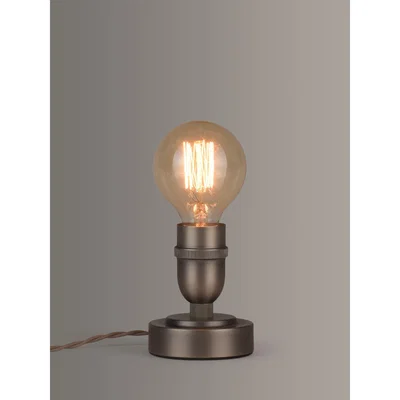 John Lewis John Lewis & Partners Bistro Bulbholder Table Lamp, Antique Pewter