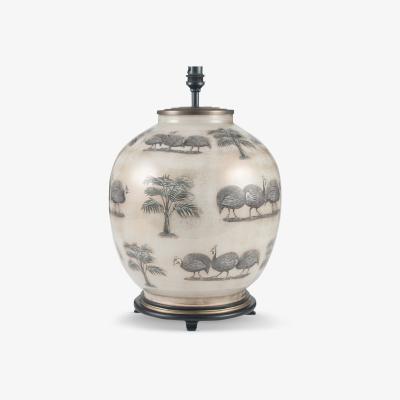 John Lewis Jenny Worrall Guinea Fowl Glass Lamp Base, Large, Natural, H41.5cm