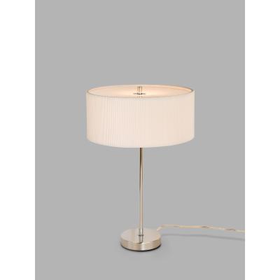 John Lewis John Lewis & Partners Micropleat Table Lamp, Polished Chrome